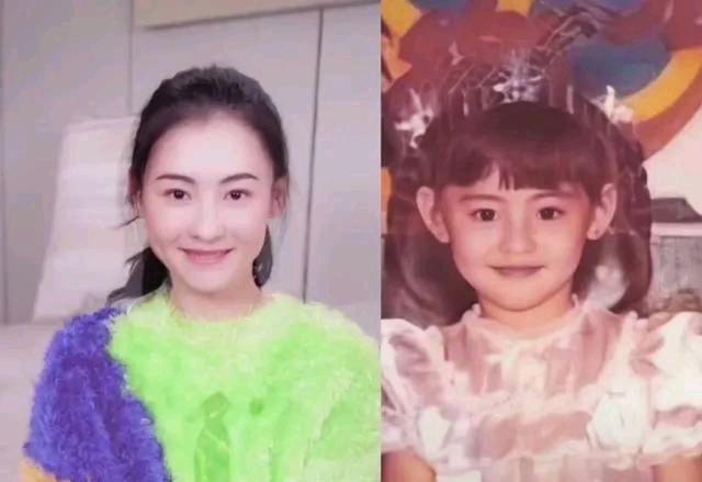 39岁张柏芝还原旧照,美人尖从小就出现,中学时期更是校花级容颜