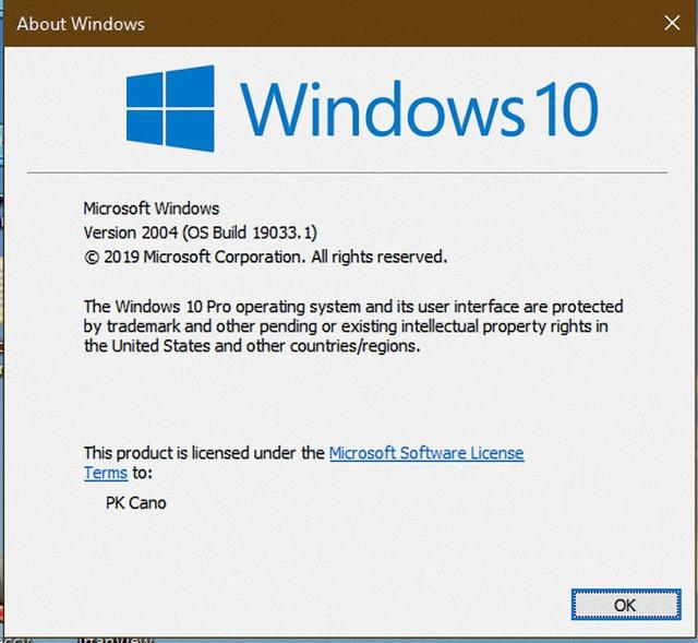 是的，你没有看错，2020年Windows的下一版本将是Win10 2004版