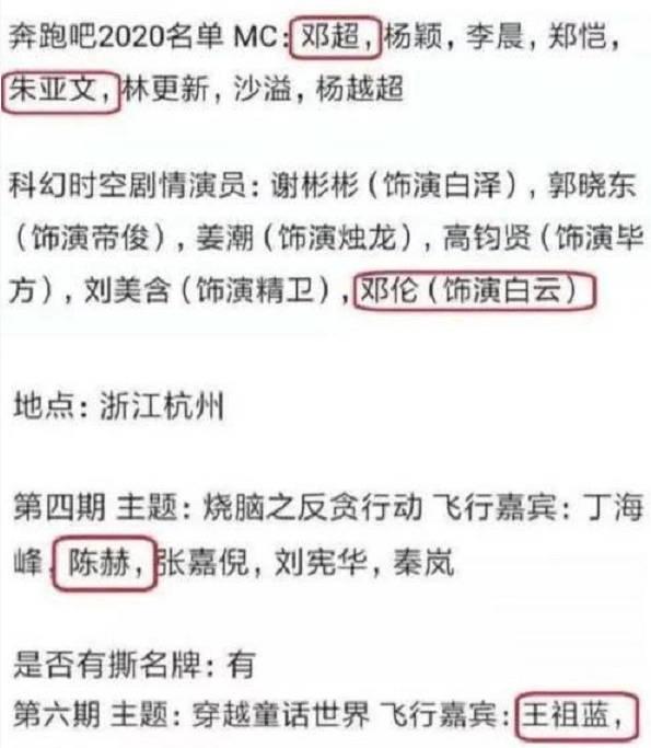 《奔跑吧2020》MC名单公布,“老父亲”邓超回归看到女主持:想弃