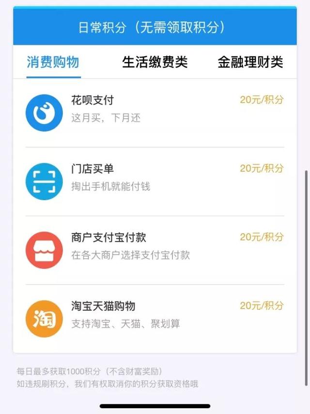 支付宝积分即将清零！快打开你的手机看一看