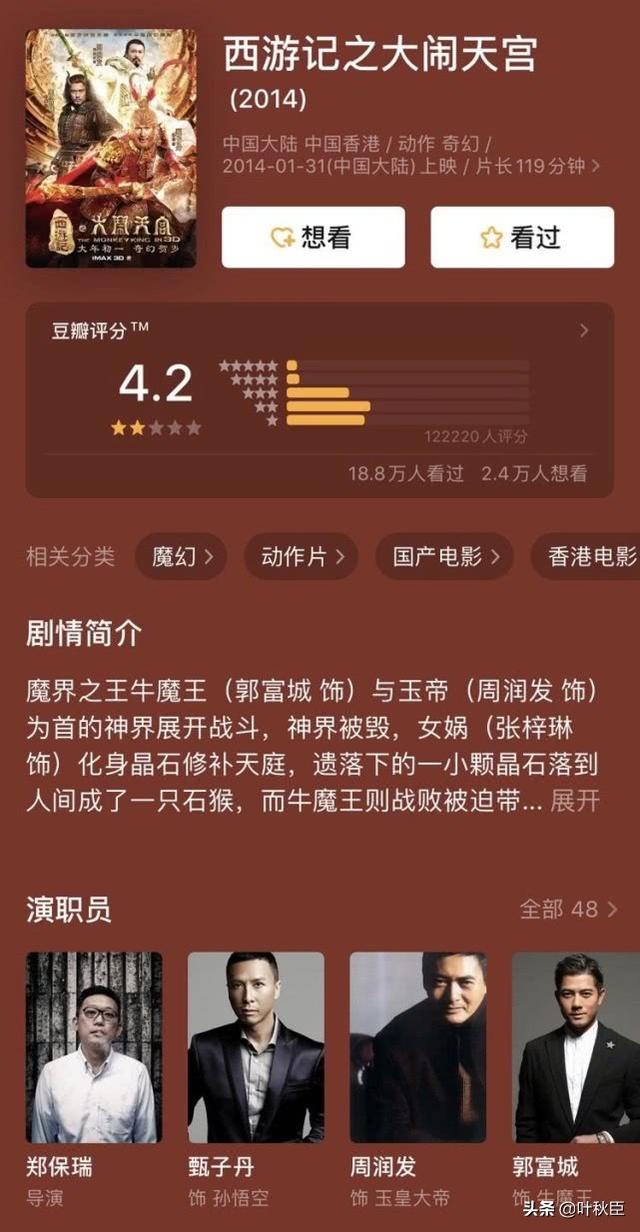 14部票房超10亿的春节档电影:只有1部豆瓣上8分,最差低到4.2