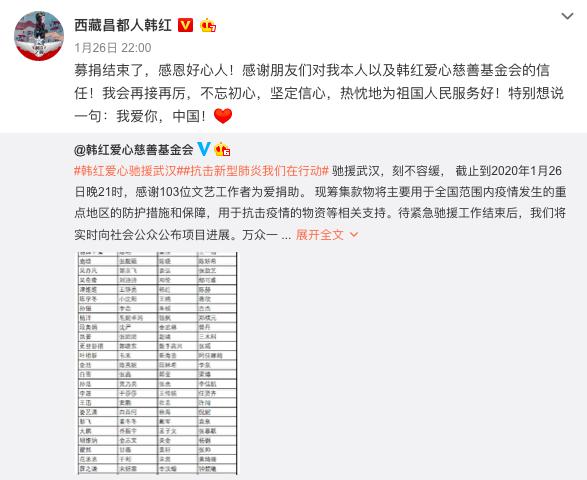 韩红更新捐款名单，古天乐捐1000万是假新闻，杨颖曾捐千万是真