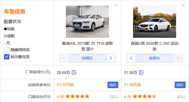 入门版就够用,新款A4L配置曝光,新增了不少配置,还买C级?