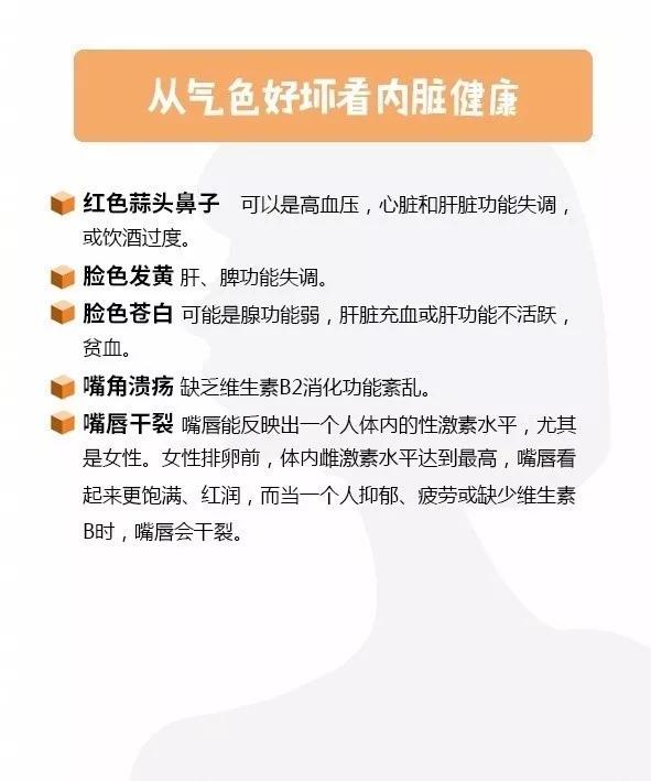 脸蛋是人体健康的晴雨表，内脏干净，脸蛋就漂亮