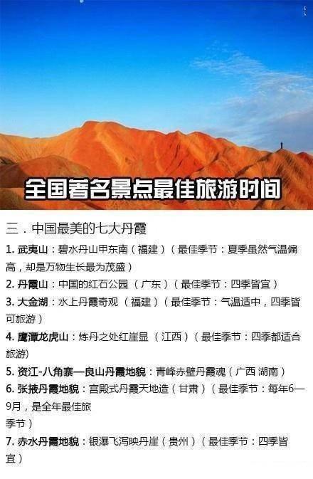 全国景点最佳旅游时间！收藏吧别错过