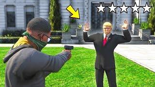 万能GTA5中,国外大哥只抢走特朗普52美金,竟然被5星通缉!