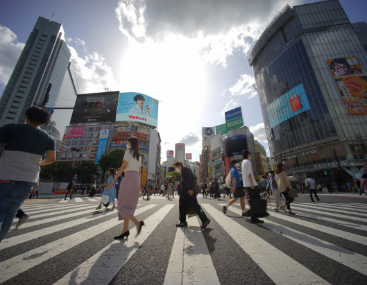 资料图:日本街头(时事通讯社)