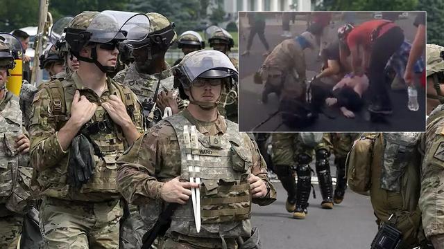 美国军方指挥不动,国民警卫队率先开枪!一名黑人男子身中五枪