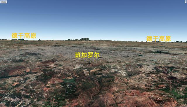 印度四大城市地势图:新德里,孟买,加尔各答和班加罗尔
