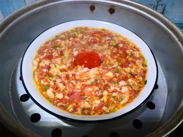 周恩来总理爱吃的无锡家常菜,肉饼鲜美劲道咸蛋黄咸香适口,解馋