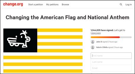 拿国旗“开涮”了，100万美国网民支持美国使用这面新国旗