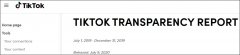 TikTok透明度报告