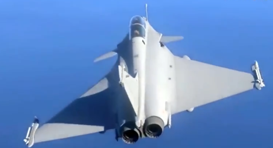 ▲法国“阵风”战斗机。    图片来自视频截图