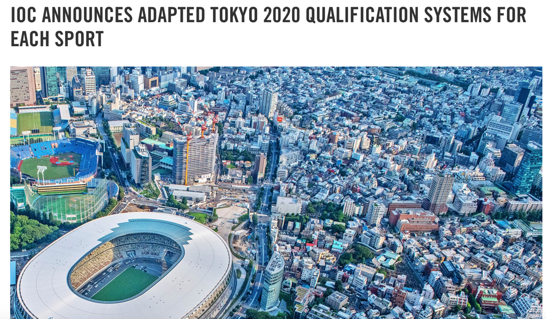  东京奥运会各项目参赛资格确认工作已全部结束。网络截图