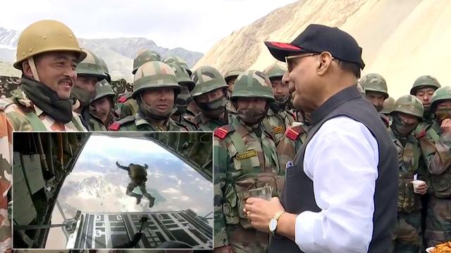 5000伞兵旅集结，印度防长突访拉达克地区，誓言拿出打巴铁的气势