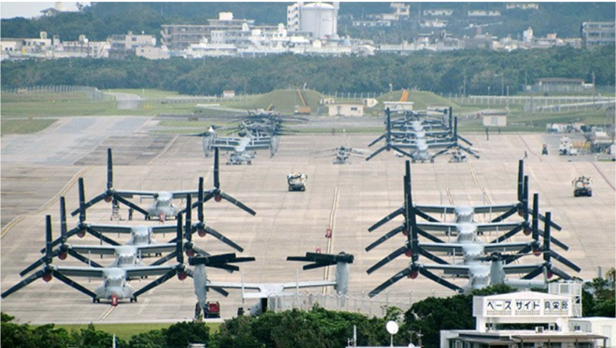 △日本冲绳县普天间美军基地 来源:《朝日新闻》