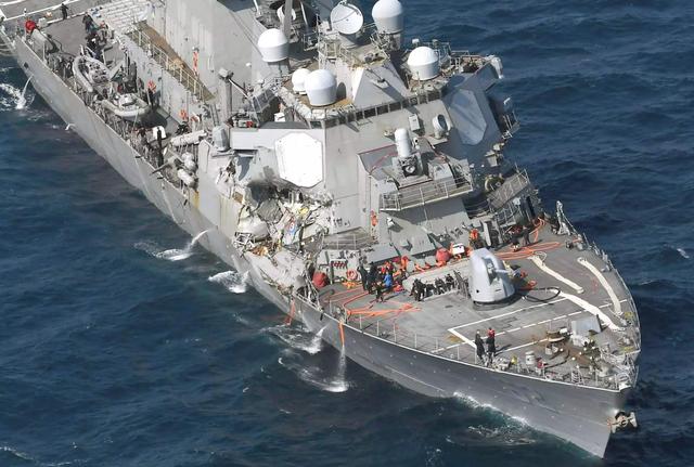 中国近海曾发生撞船，美海军和自家小弟相撞，47名伤亡后对簿公堂
