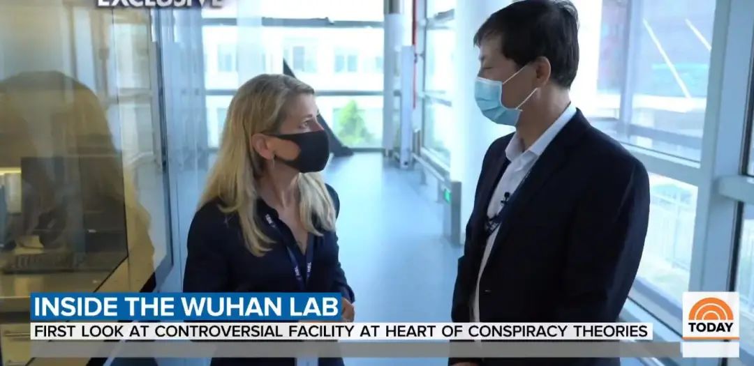  美国记者在武汉病毒所内 视频截图下同