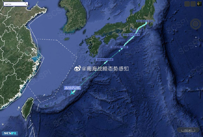 美陆军一架侦察机从冲绳嘉手纳基地起飞,前往广东方向侦察