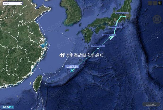美陆军一架侦察机从冲绳嘉手纳基地起飞,前往广东方向侦察
