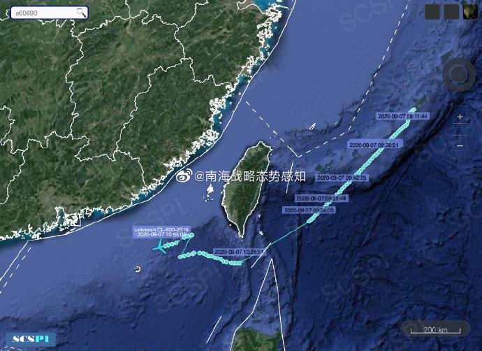 美陆军一架侦察机从冲绳嘉手纳基地起飞,前往广东方向侦察
