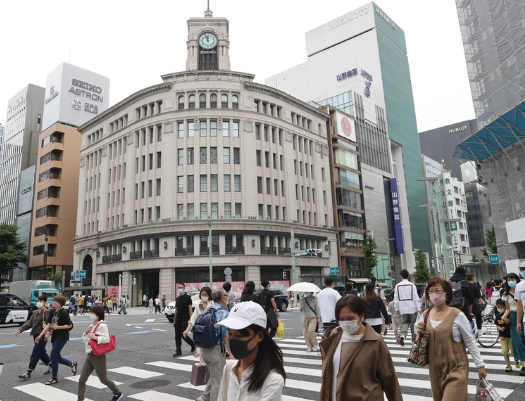  资料图：日本街头（时事通讯社）