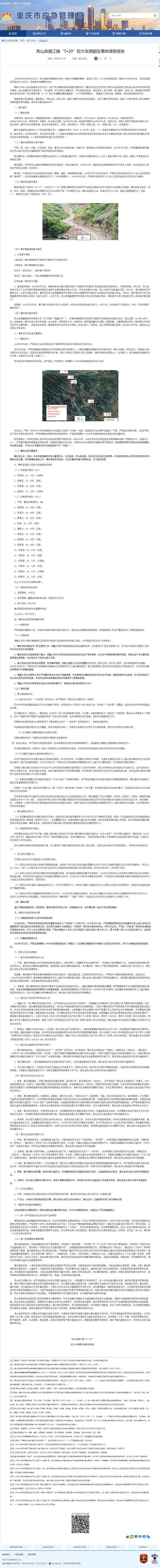 重庆市应急管理局网站  截图