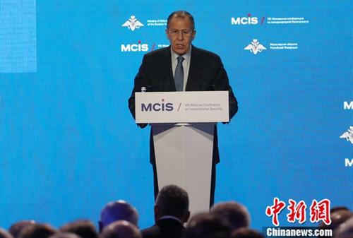 资料图:俄罗斯外长拉夫罗夫。中新社记者 王修君 摄