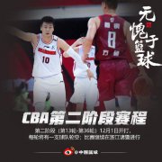 CBA常规赛第二阶段赛程12月1日开打