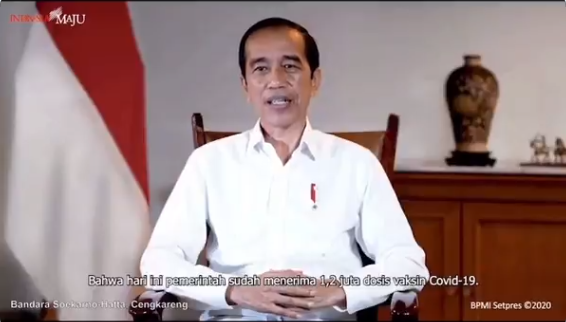 印尼总统佐科宣布收到中国疫苗（Twitter）