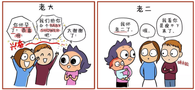 为什么老二总比老大聪明?从怀孕到养娃,这组漫画体现得淋漓尽致