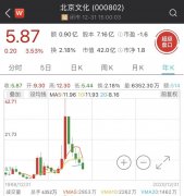 北京文化公告称，因涉嫌信息披露违法