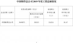 财政部网站1月8日发布中国烟草总公司
