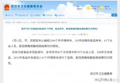 武汉市1月11日抽检和监测多个环境、食