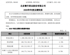  赛升药业2020年1-12月营业总收入为1,09