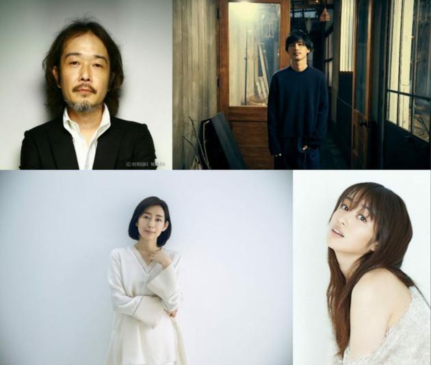 左上起中川雅也、锦户亮,左下起木村多江、高梨临合作电影《Cottontail》