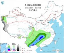 南方降雨中心东移 新疆西藏需警惕强降