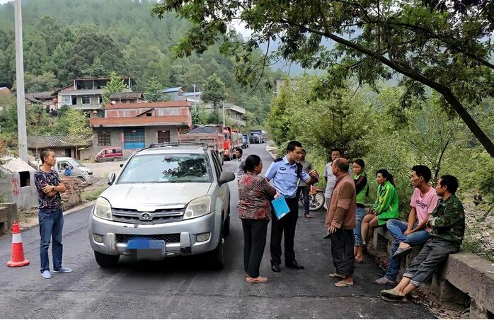 诺水河派出所民警协调村民矛盾 受访者供图