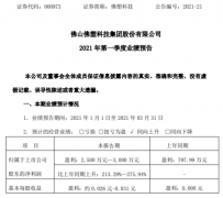 佛塑科技2021年第一季度预计净利2500万