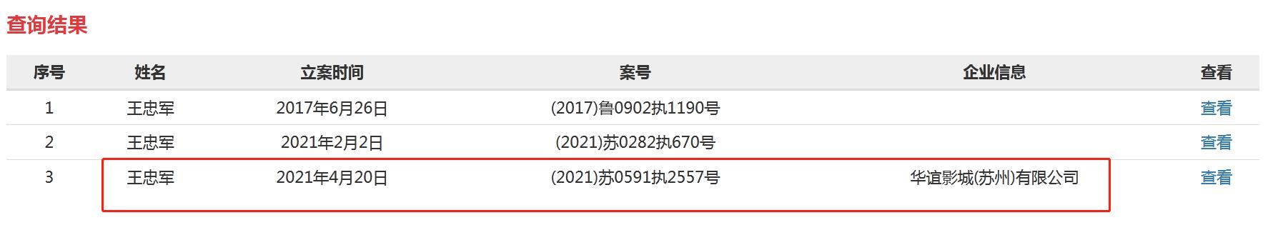华谊王忠军收限制消费令!不得乘坐飞机高铁