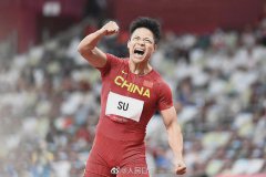 中国飞人苏炳添在东京奥运会上以9秒