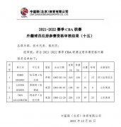  CBA官方更新外籍球员注册信息