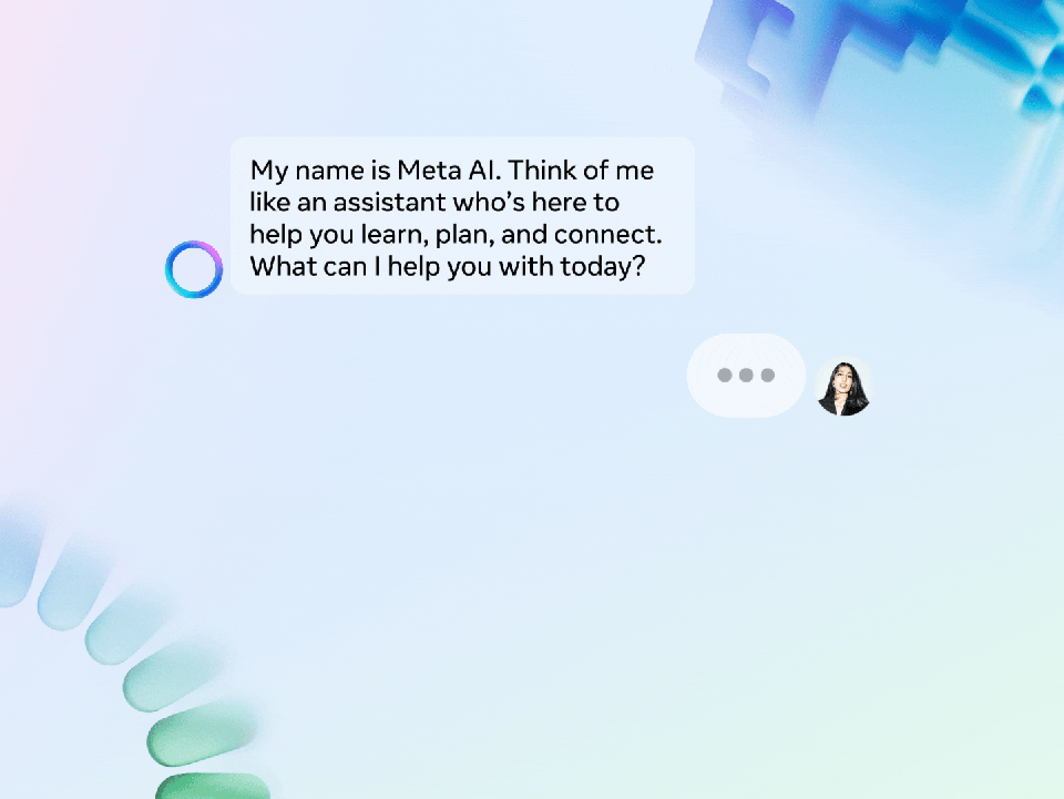 Meta AI的对话界面。