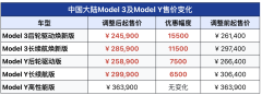 Model 3后驱版下调 15500元！